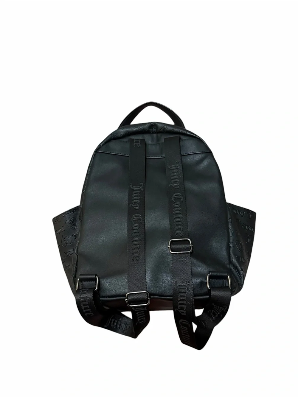 Juicy Couture Black Embossed Logo Mini Backpack Y2K McBling ✨